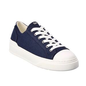 NWT Stuart Weitzman Navy Blue Sammy Canvas Sneakers Size 7
